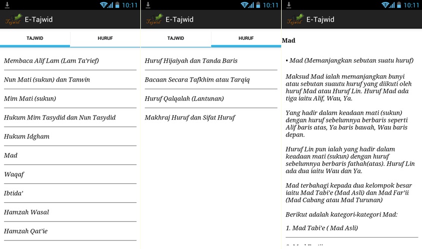 E-Tajwid Android