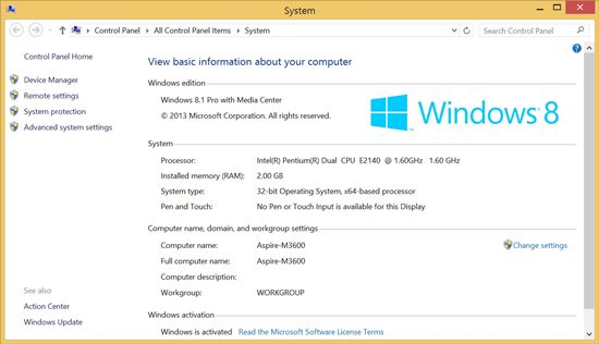 Windows 8.1 - WEI