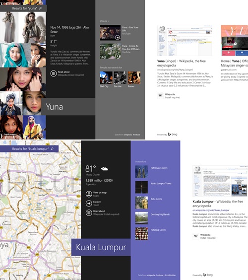 Windows 8.1 - Bing Search