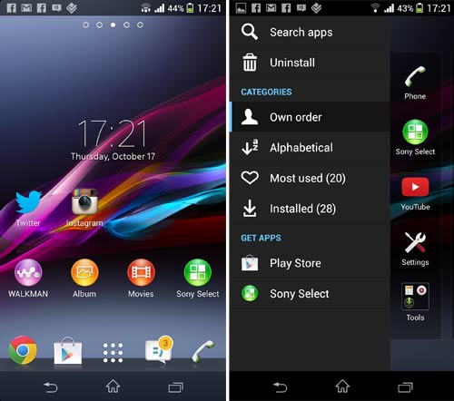 xperia-Z-antaramuka