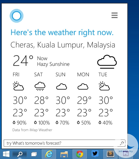 Cortana Mockup