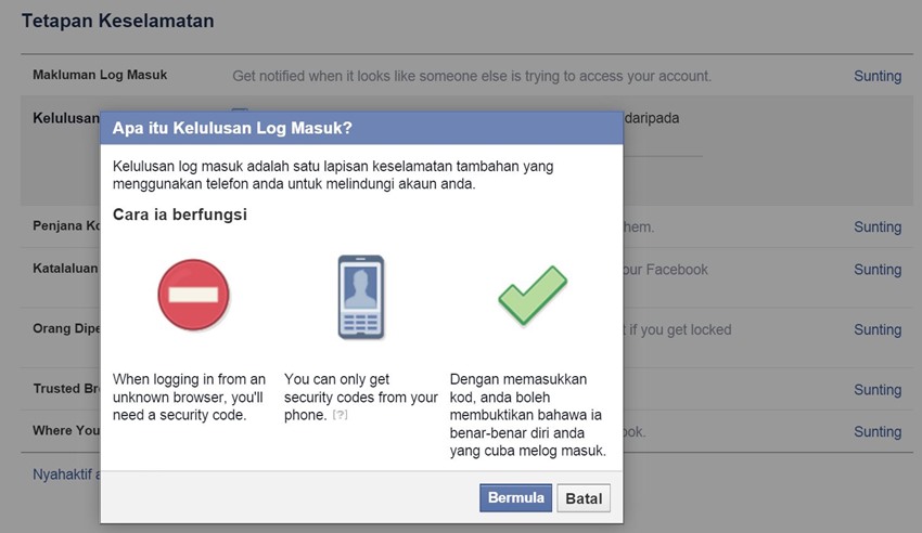 Facebook Dwi-Pengesahan
