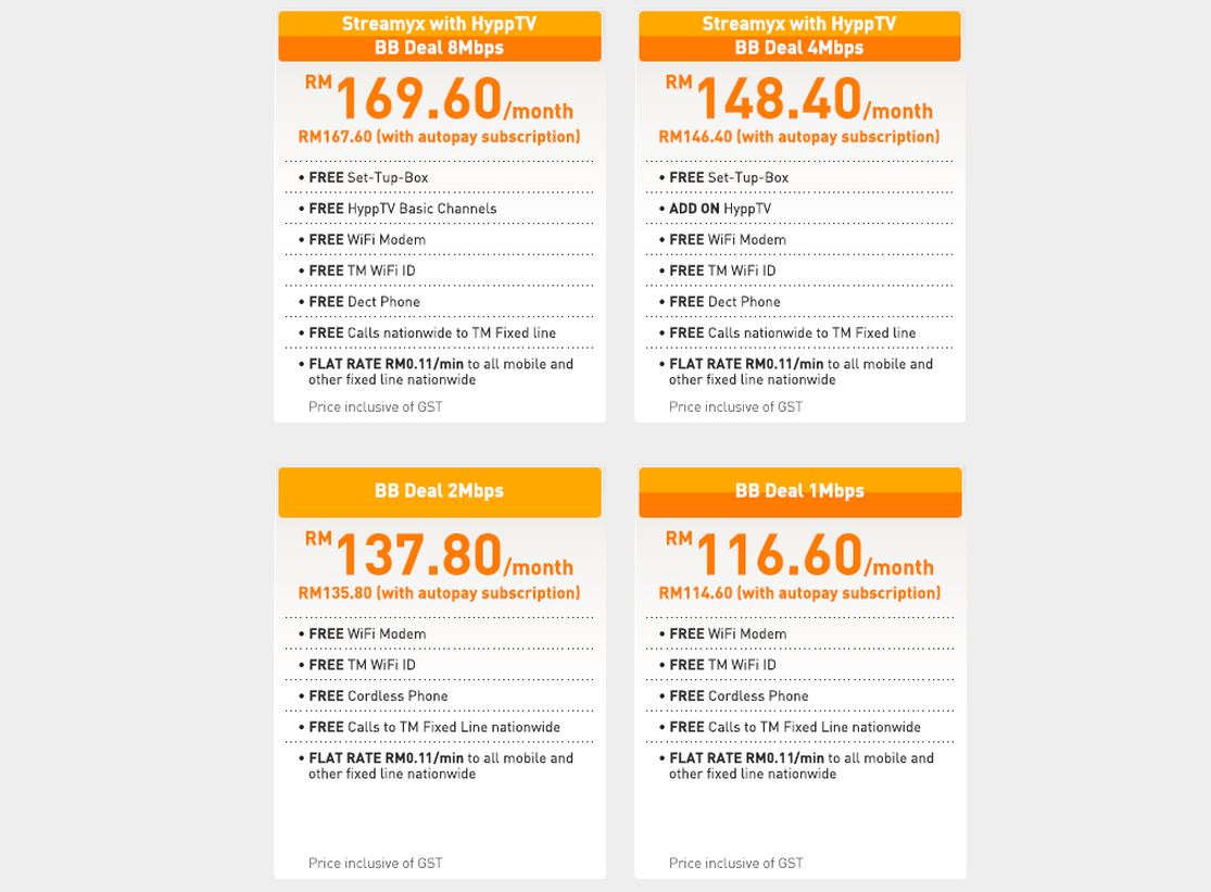 Telekom Malaysia Streamyx GST