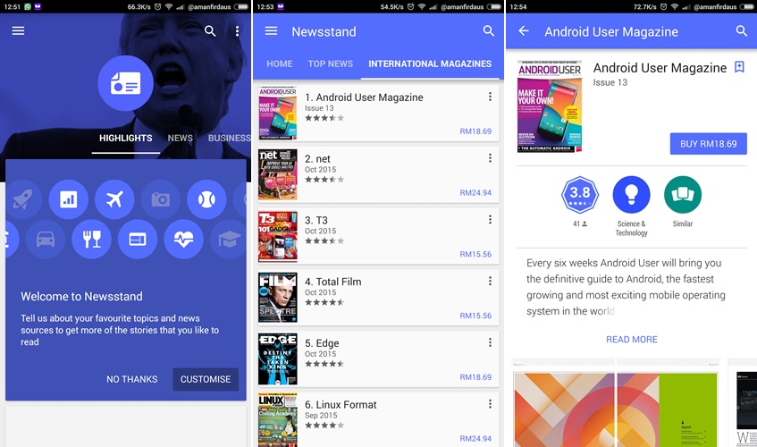 Google Play NewsStand