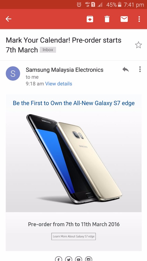 Galaxy S7 Preorder