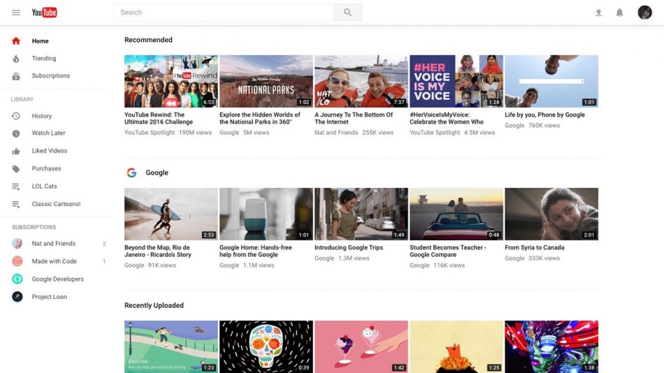 YouTube Baru