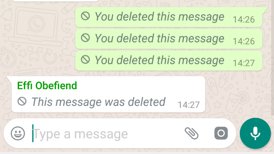 WhatsApp Delete