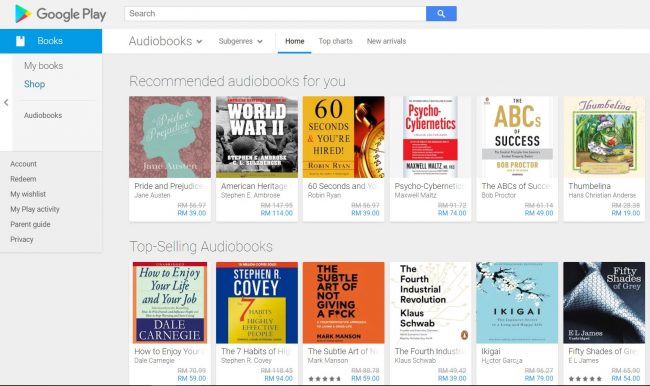 Google Play Audio Books
