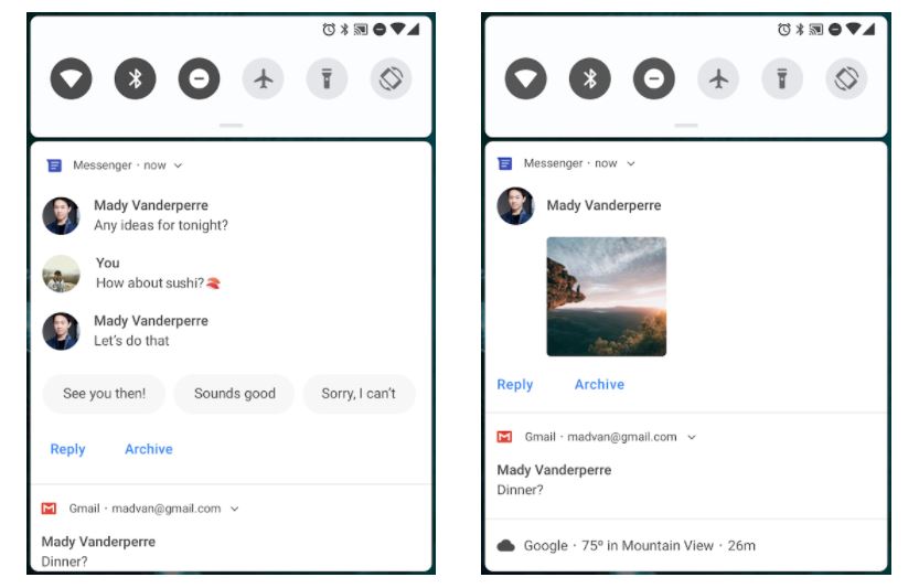 Android P Smart Replies