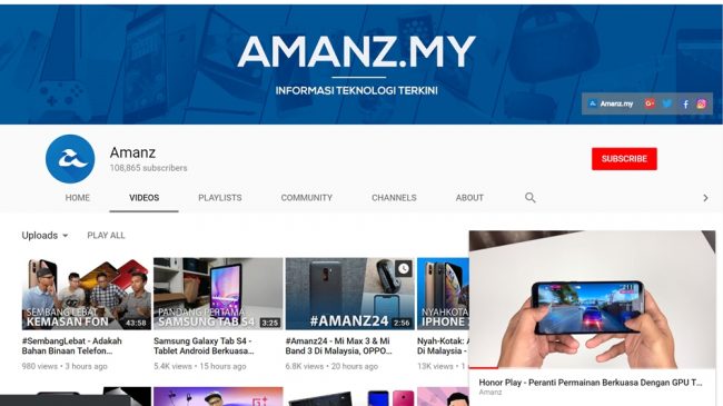 YouTube Mini Player