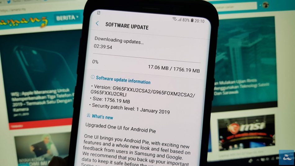 Samsung Galaxy S9+ Android Pie