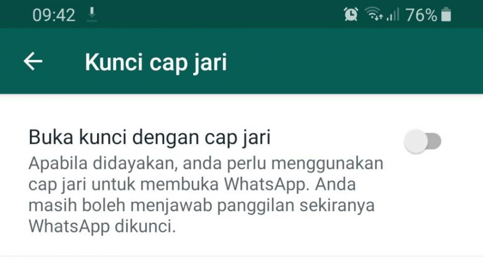 WhatsApp Beta Cap Jari