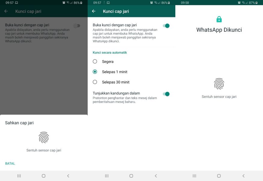 WhatsApp Dikunci