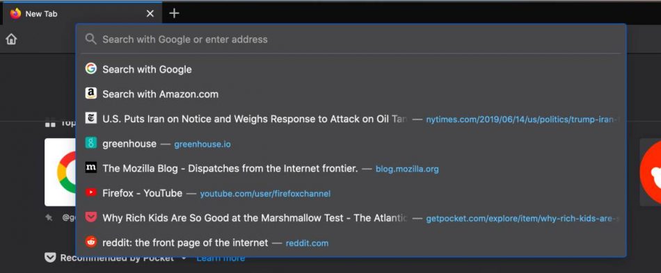 Firefox Bar URL