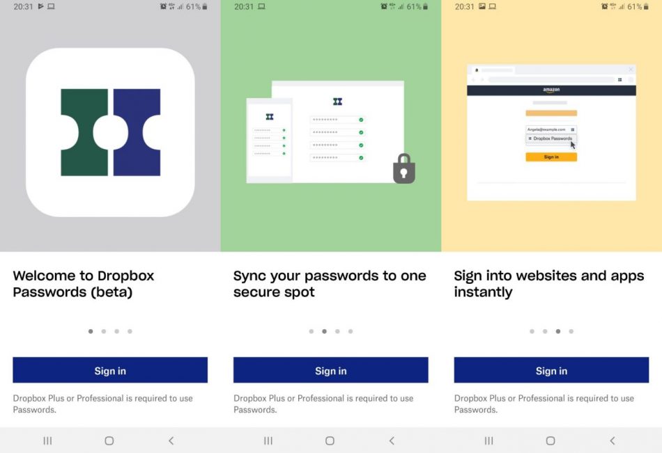 Dropbox Password