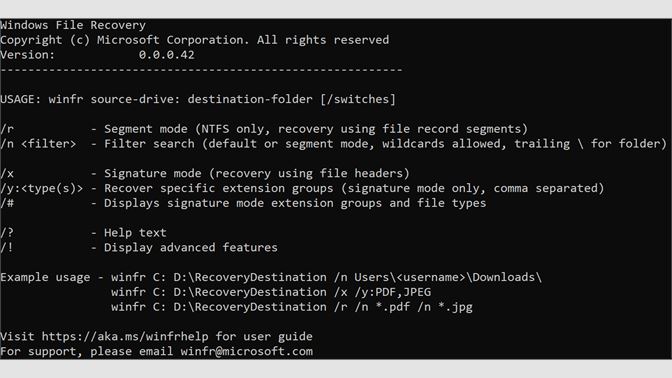 Windows File Recovery