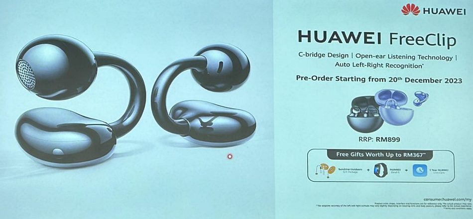 Huawei FreeClip Kini Boleh Dipratempah Di Malaysia Pada Harga