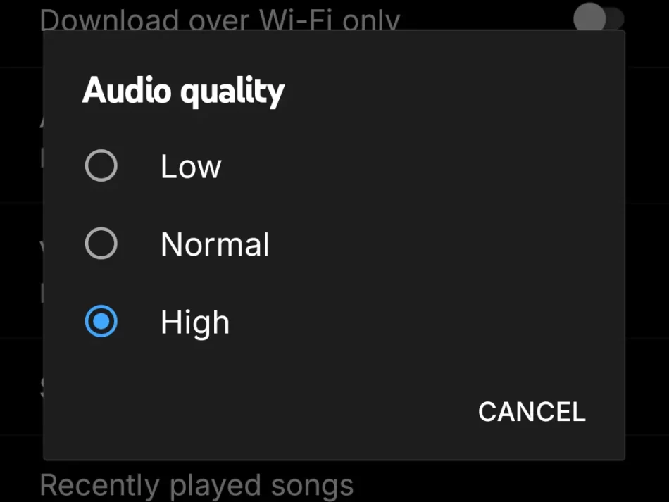 Pelanggan YouTube Premium Kini Menikmati Audio Lebih Baik dan Kelajuan Sehingga 4X 1 YT Music Pilih Kualiti Strim Audio 01