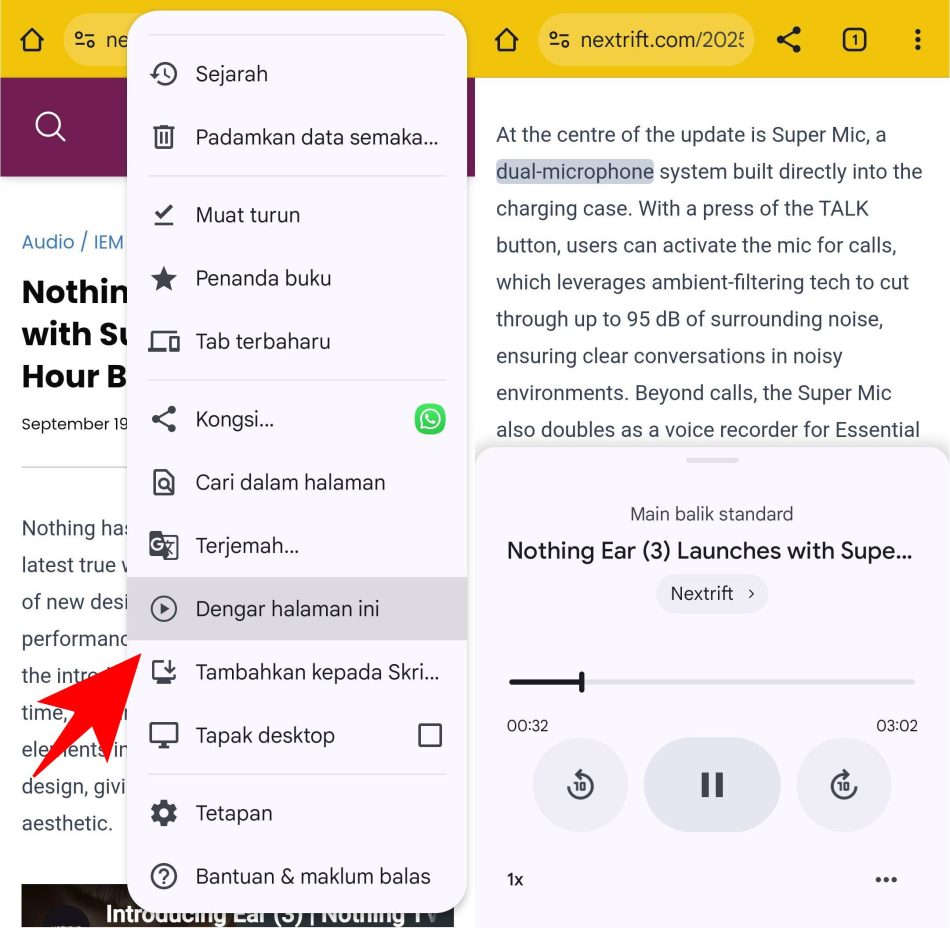 Google Chrome Untuk Android Kini Boleh Bacakan Artikel Untuk Anda – Terhad Kepada Laman Web Berbahasa Inggeris 1 Chrome Audio