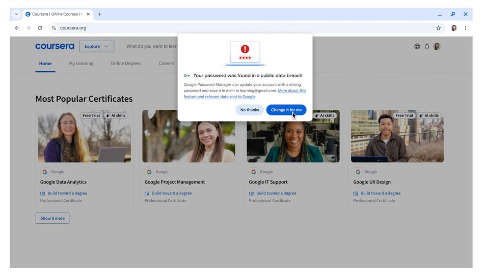 Gemini Kini Diintegrasikan Pada Chrome -Lakukan Rumusan, Saranan dan Penukaran Kata Laluan 3 Gemini in Chrome Kata Laluan Password
