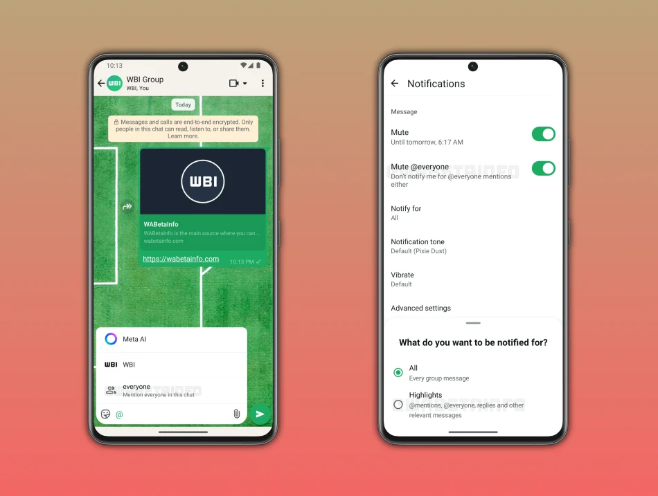WhatsApp Membangunkan Ciri Membisukan “Mention” Semua Orang Dalam Kumpulan 1 Mute everyone 1