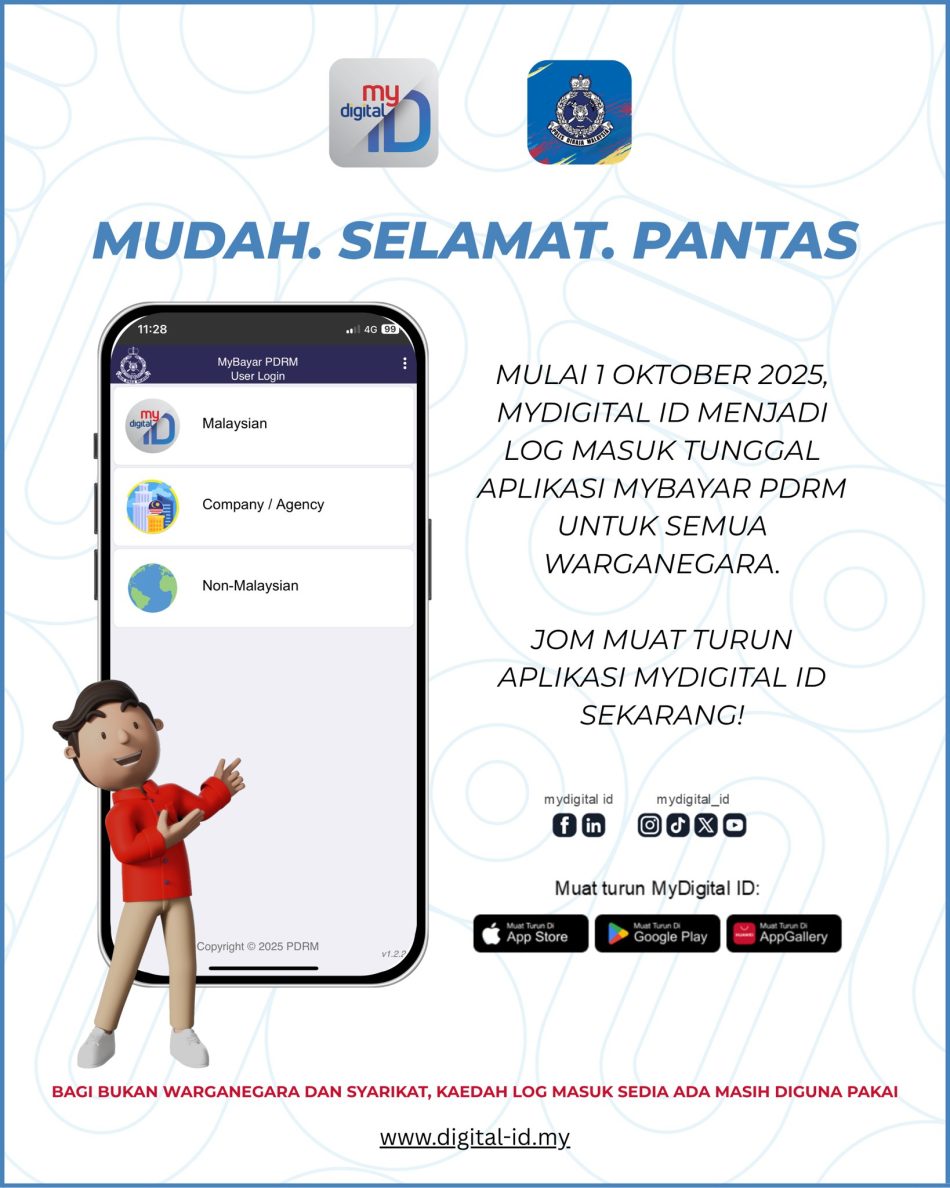 Pembayaran Saman PDRM Kini Wajib Menggunakan MyDigital ID 1 Bayar Saman Kini Perlu Menggunakan MyDigital ID Sahaja 1