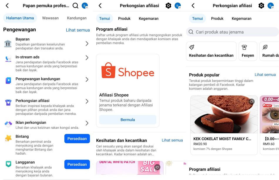 Facebook Kini Turut Mengintegrasikan Sokongan Shopee Affiliate 2 Shopee FB Affiliate 01