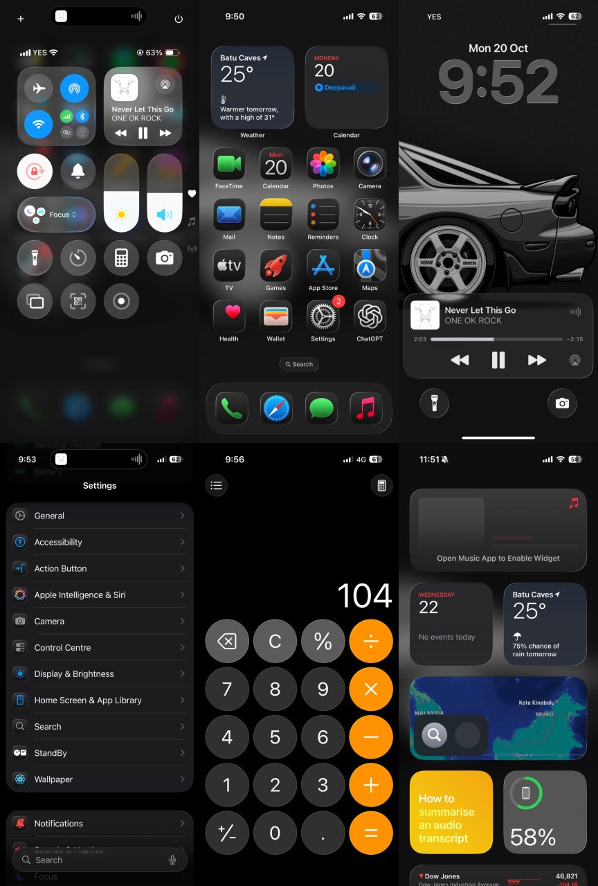 Ulasan iPhone 17 – iPhone Asas Paling Lengkap 24 iOS26 Collage