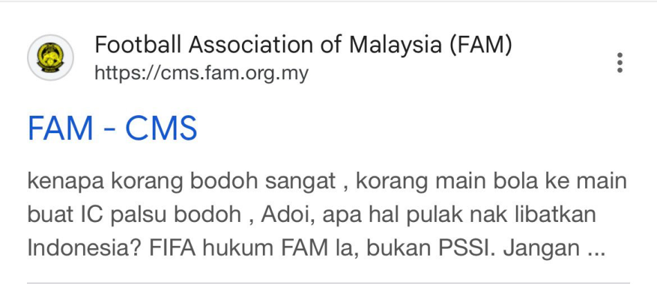 Laman Sesawang Kandungan Persatuan Bola Sepak Malaysia Digodam Perisian Tebusan 3 image 16