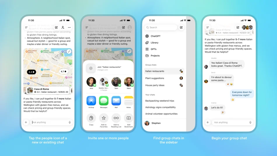 ChatGPT Group Chat iPhone