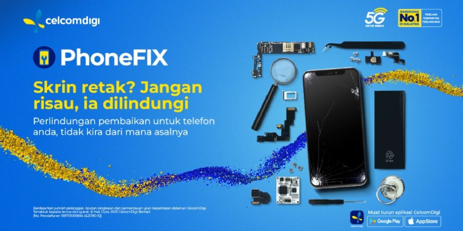 BM CelcomDigi telco pertama di Malaysia menawarkan PhoneFIX perlindungan pembaikan peranti yang dibeli di mana mana