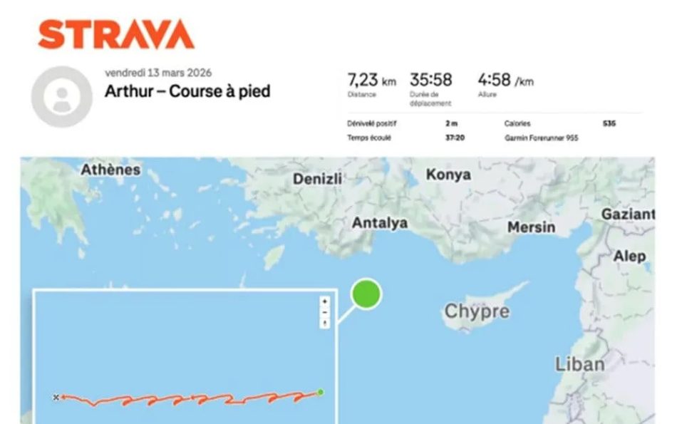 Lokasi Kapal Pengangkut Pesawat Perancis Terdedah Disebabkan Data Strava 1 Strava Charles de Gaulle