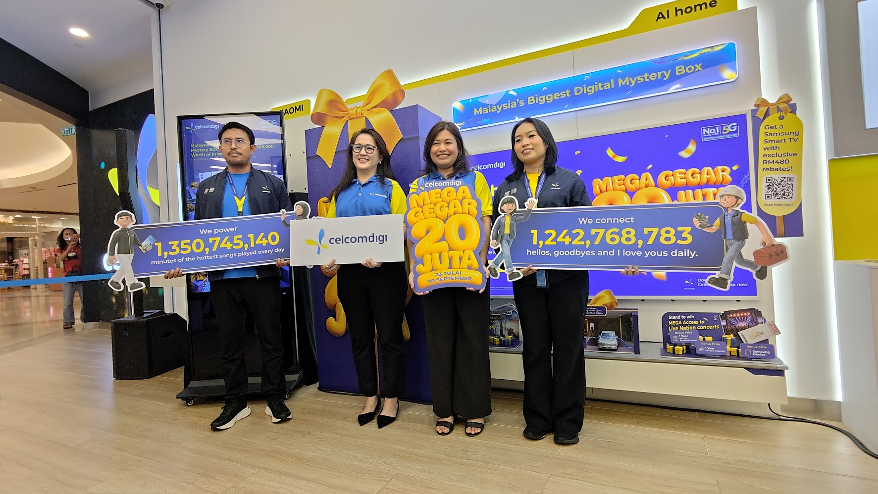 Kempen CelcomDigi Mega Gegar 20 Juta Diperkenalkan Sebagai Tanda Penghargaan Kepada Pelanggan Mereka