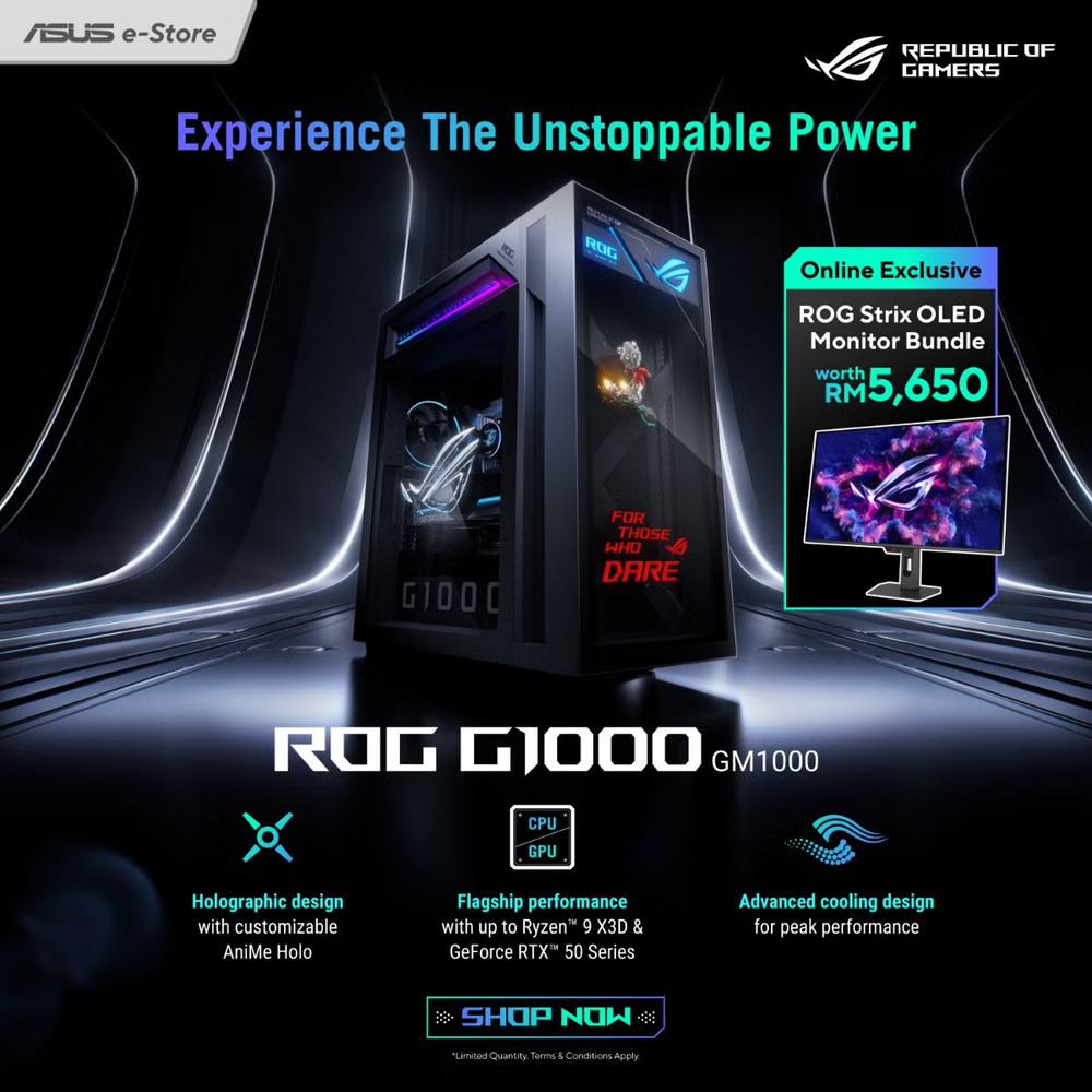 ASUS ROG G1000 Kini Ditawarkan Di Pasaran Malaysia Pada Harga RM32,999