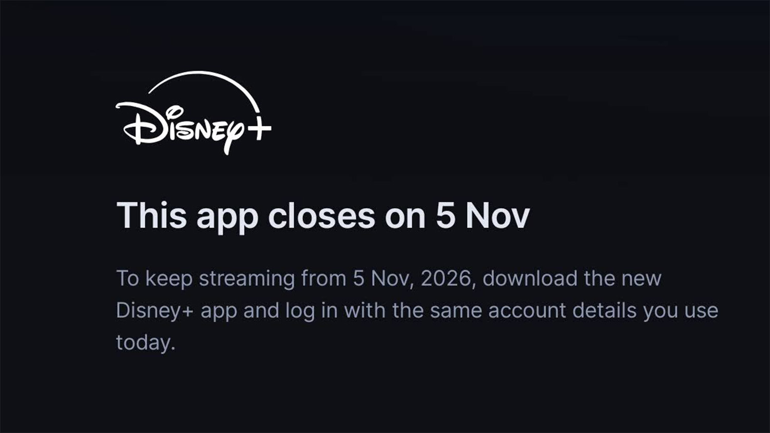Aplikasi Disney+ Lama Berhenti Berfungsi Pada 5 November