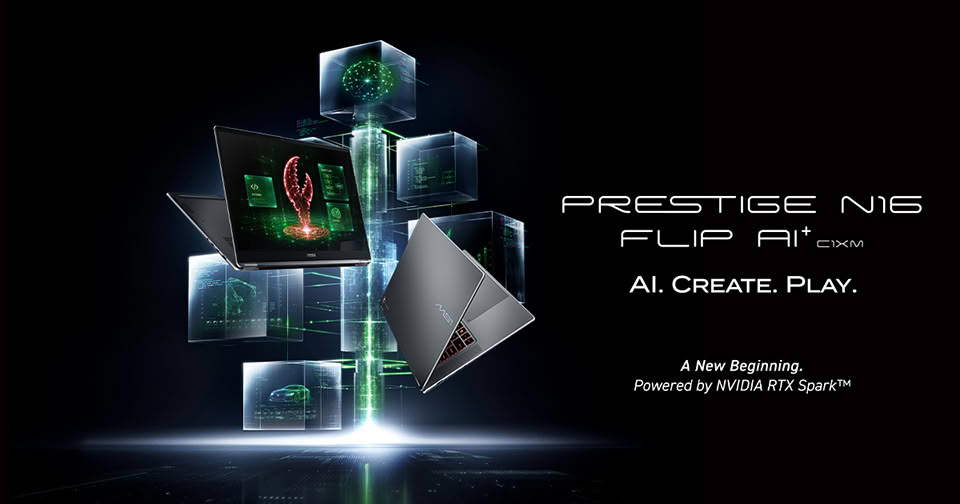 Pra-tempahan Tempatan MSI Prestige N16 Flip AI+ Dibuka Dengan Harga Mencecah RM30,699